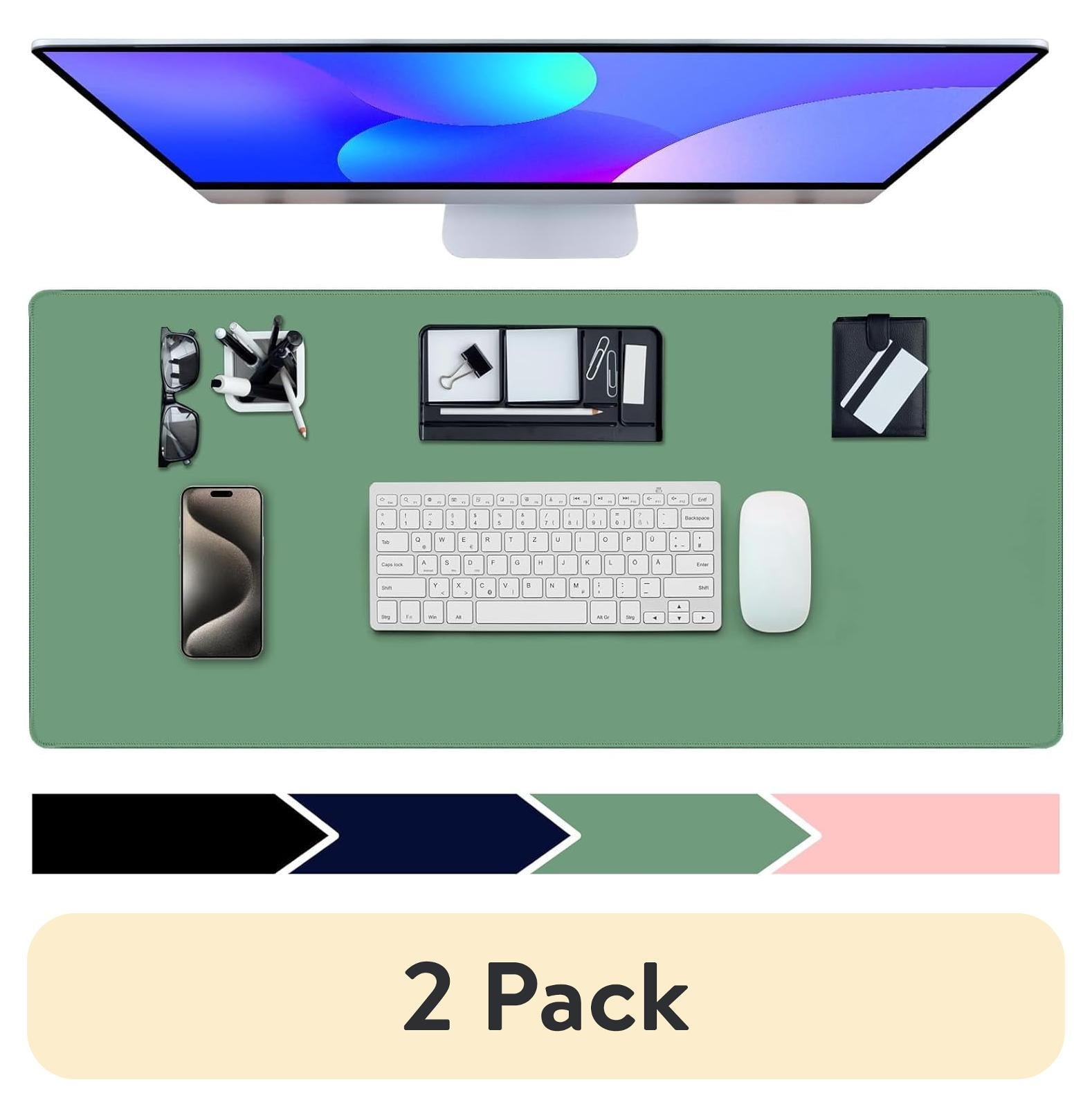 Gaming Mouse Pad 31.5x11.8IN Premium-Textured Non-Slip Rubber & Waterproof Mousepad with Stitched Edges for Gaming, Office & Home,Japanese Sea Wave-Black White