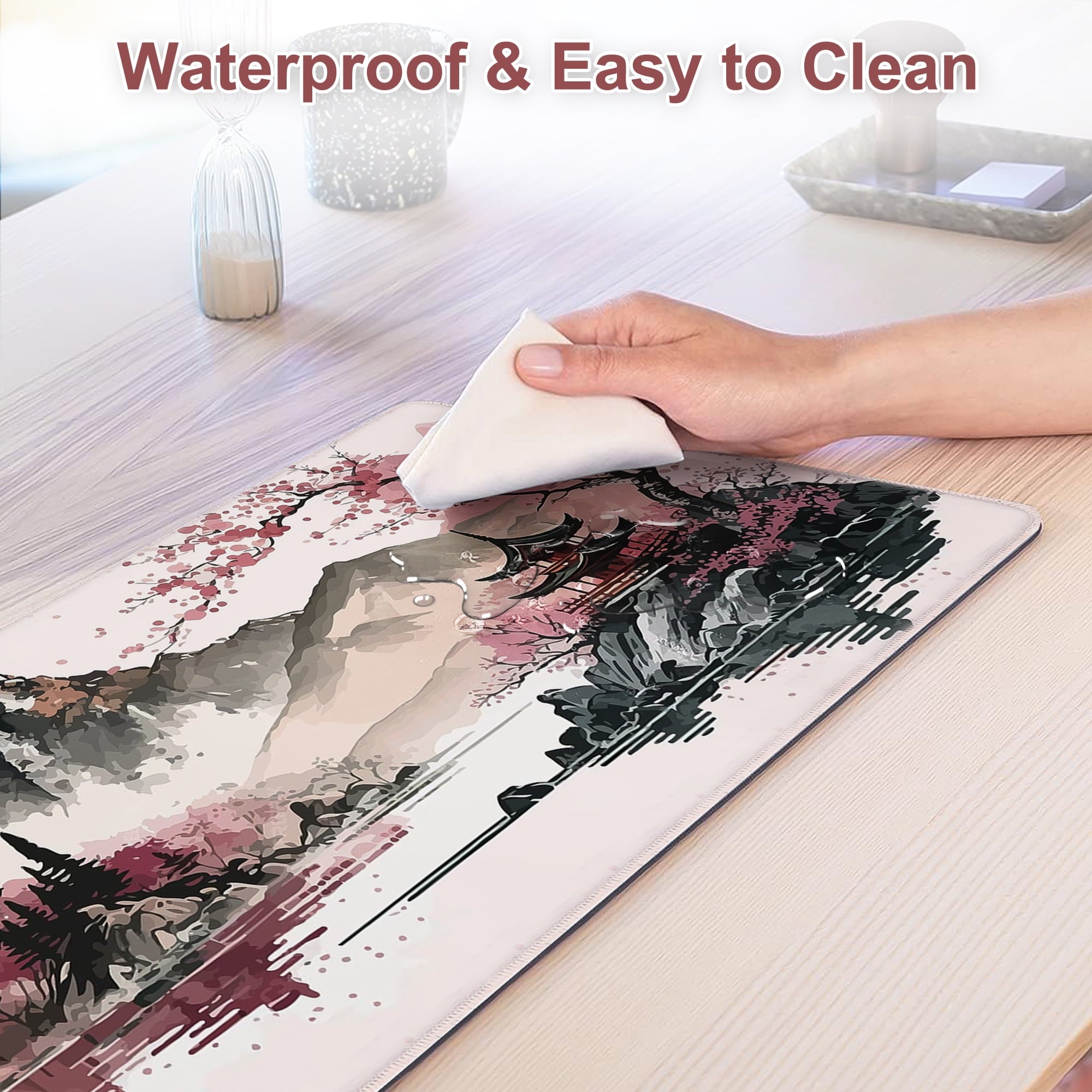 Gaming Mouse Pad, EEEkit Large Mousepad Rubber Base Desk Mat with Stitched Edges, 31.5x11.8in