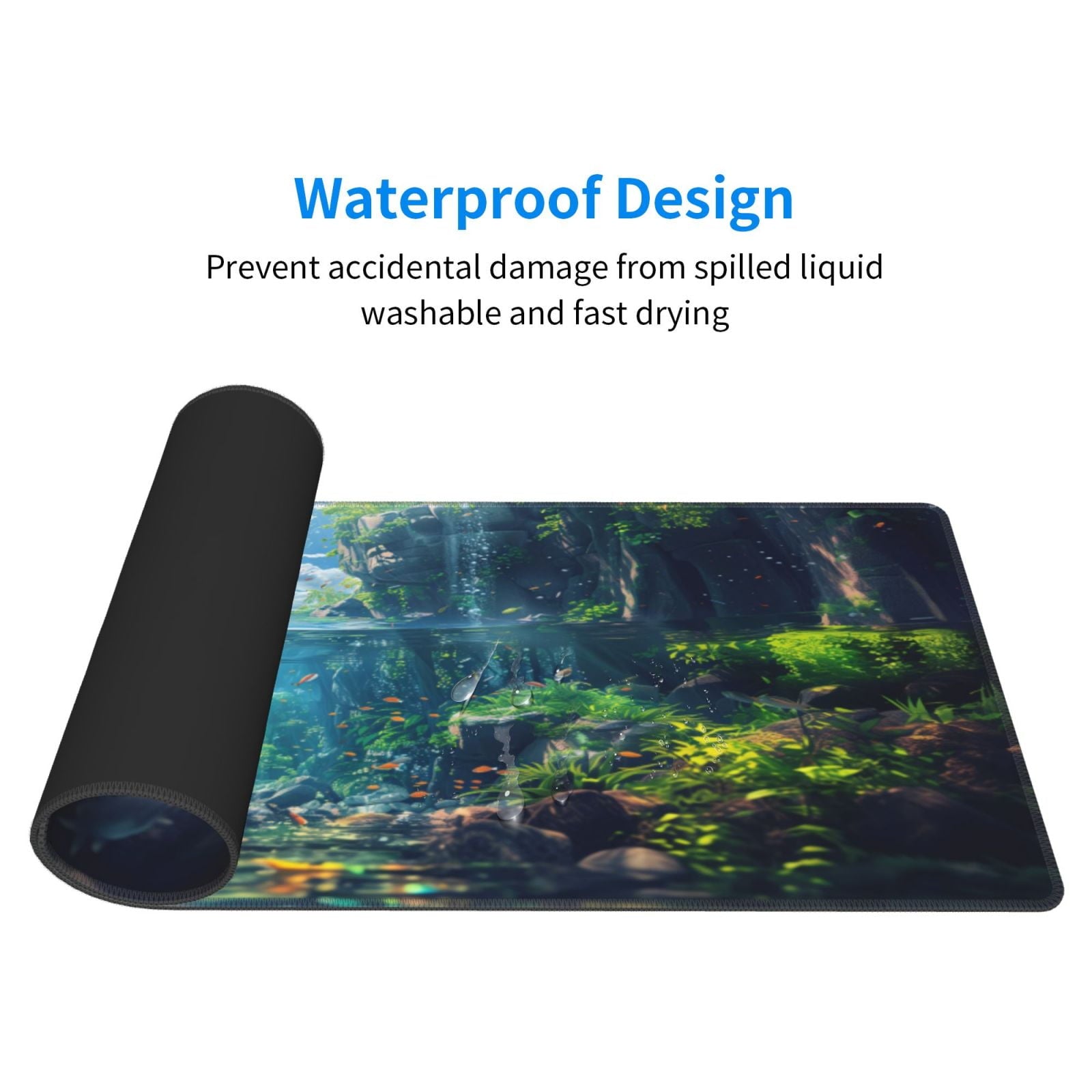 Heluo.Zu XXL Large Gaming Mouse Pad 35.4x15.7 inch,Ergonomic Landscape Desk Mat