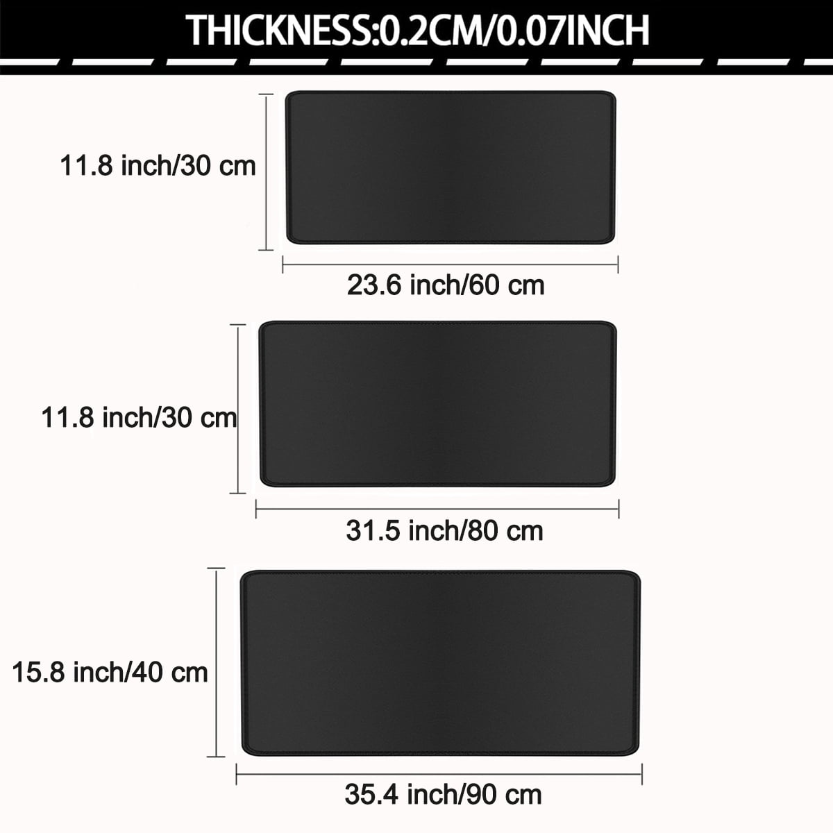 Gaming Mouse Pad - Large Mouse Pad with Non-Slip Base Stitched Edges, Desk Mat for Gamer, Office & Home