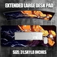 Anime Mouse Pad,Extended Large Gaming Mousepad,Non-Slip Rubber Base and Stitched Edges Desk Mat for Computer Home Office Work and Study,31.5x11.8x0.12inch (L02)