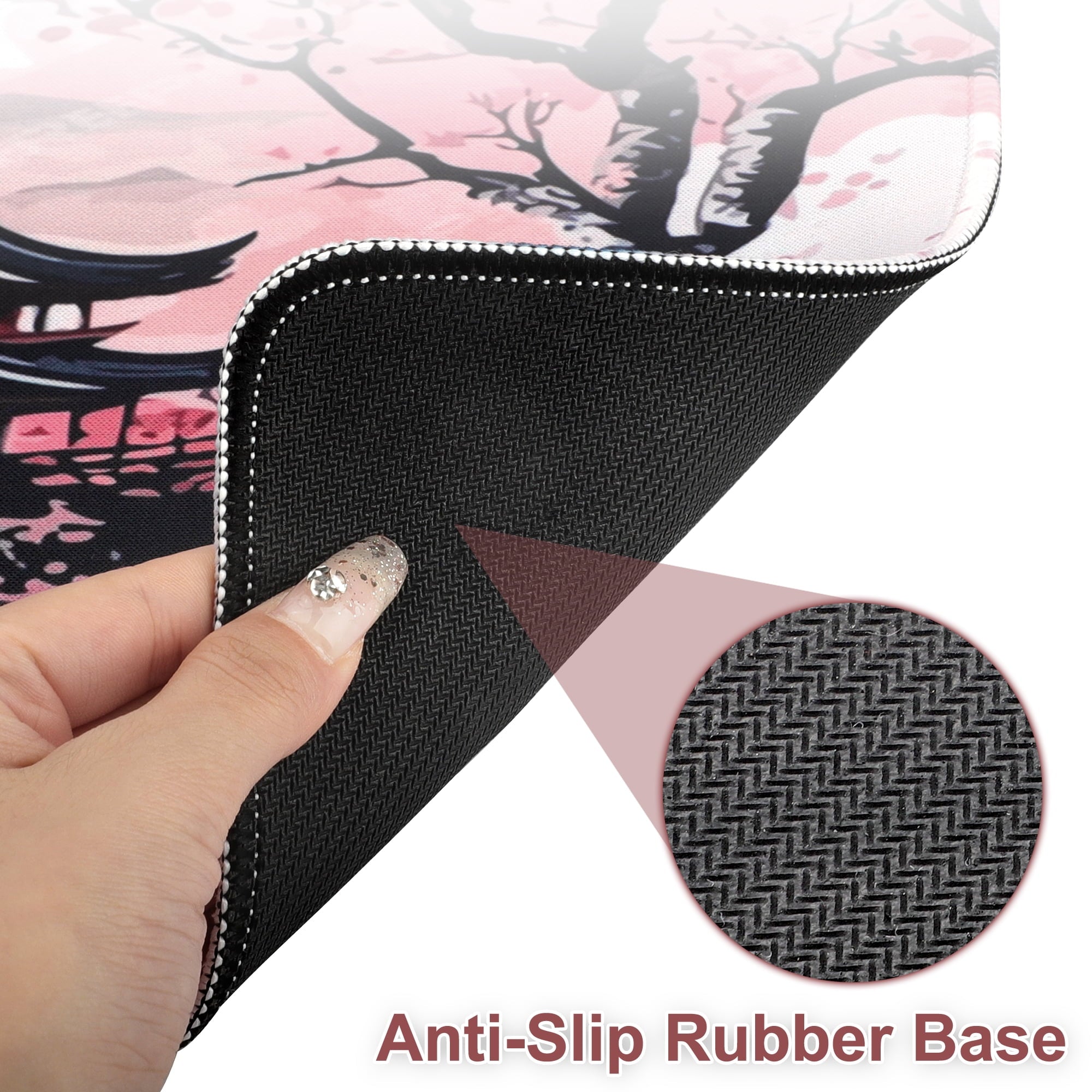 Gaming Mouse Pad, EEEkit Large Mousepad Rubber Base Desk Mat with Stitched Edges, 31.5x11.8in