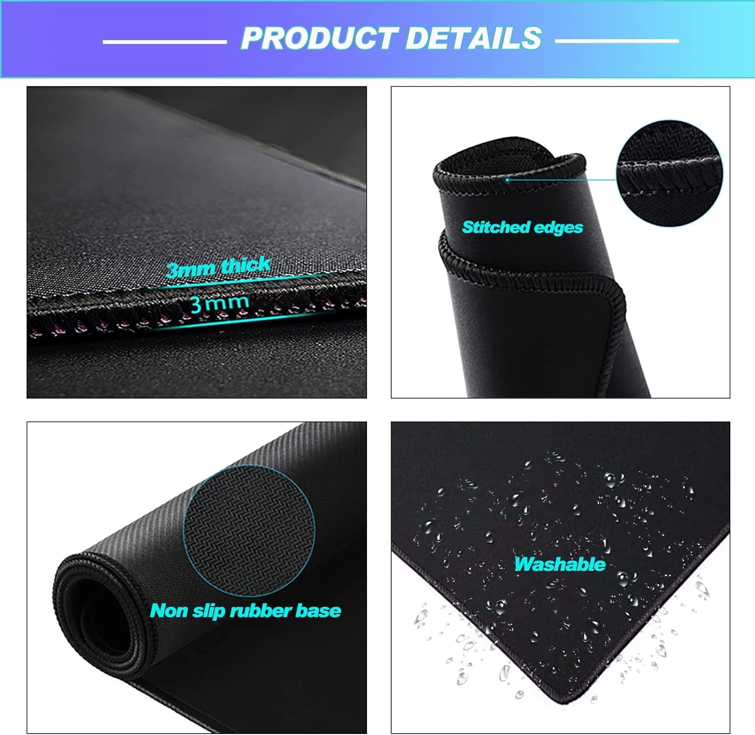 Anime Characters Desk Mat, Extended Large Anime Mouse Pad for Home Office, Non-Slip Rubber Base with Stitched Edges Gaming Desk Pad for Computer Keyboard and Laptop, 31.5x12x0.12inch(YF17)