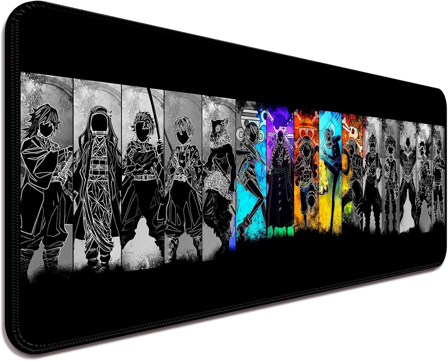 Anime Mouse Pad,Extended Large Gaming Mousepad,Non-Slip Rubber Base and Stitched Edges Desk Mat for Computer Home Office Work and Study,31.5x11.8x0.12inch (L02)