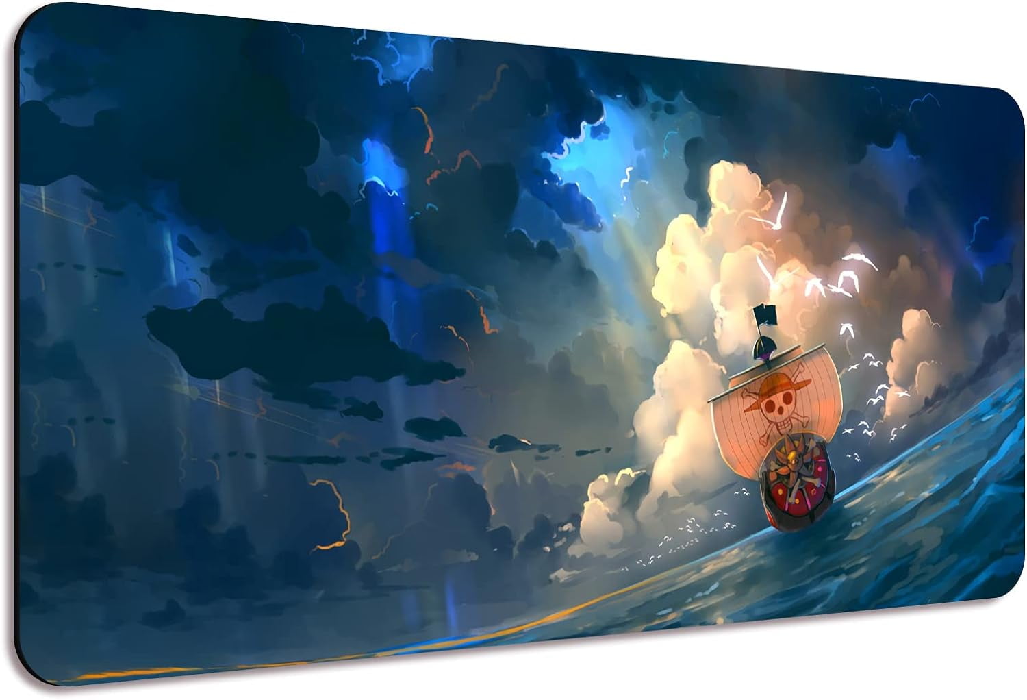 Anime Characters Desk Mat, Extended Large Anime Mouse Pad for Home Office, Non-Slip Rubber Base with Stitched Edges Gaming Desk Pad for Computer Keyboard and Laptop, 31.5x12x0.12inch(YF17)