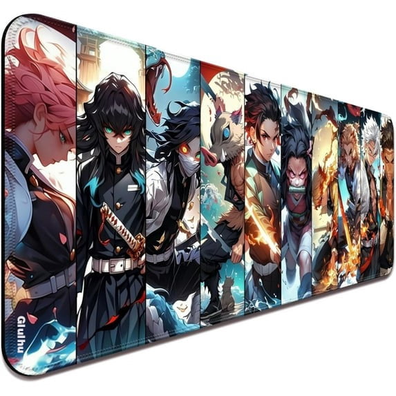 Anime Mouse Pad,Extended Large Gaming Mousepad,Non-Slip Rubber Base and Stitched Edges Desk Mat for Computer Home Office Work and Study,31.5x11.8x0.12inch (L02)