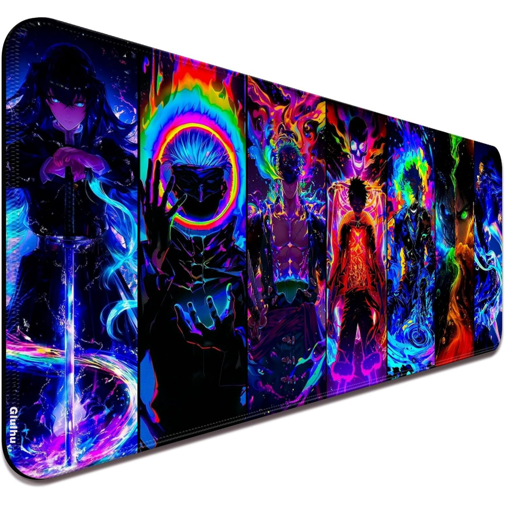 Anime Mouse Pad,Extended Large Gaming Mousepad,Non-Slip Rubber Base and Stitched Edges Desk Mat for Computer Home Office Work and Study,31.5x11.8x0.12inch (L02)