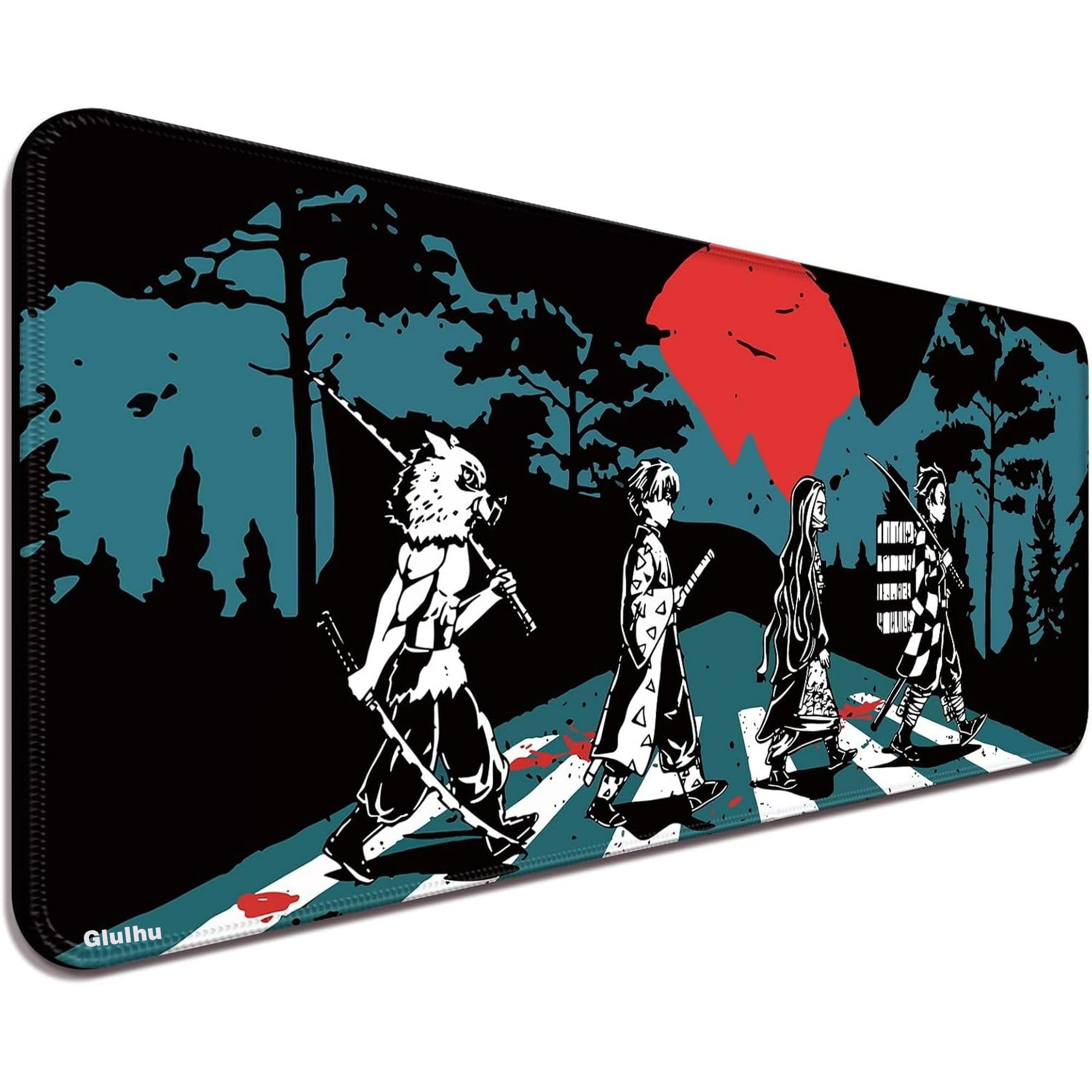 Anime Mouse Pad,Extended Large Gaming Mousepad,Non-Slip Rubber Base and Stitched Edges Desk Mat for Computer Home Office Work and Study,31.5x11.8x0.12inch (L02)