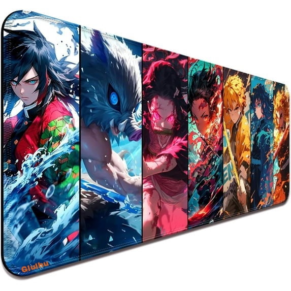 Anime Mouse Pad,Extended Large Gaming Mousepad,Non-Slip Rubber Base and Stitched Edges Desk Mat for Computer Home Office Work and Study,31.5x11.8x0.12inch (L02)