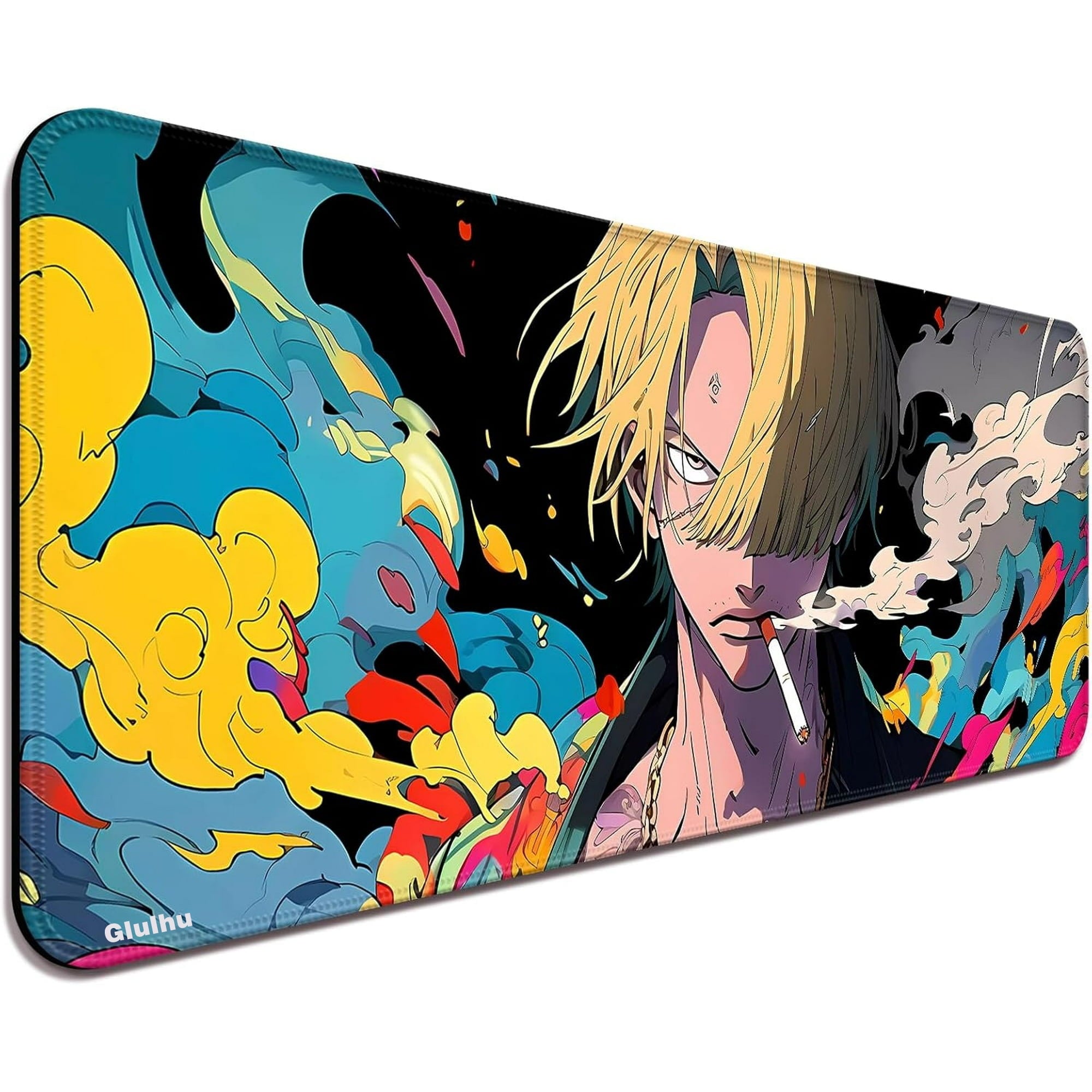 Anime Mouse Pad,Extended Large Gaming Mousepad,Non-Slip Rubber Base and Stitched Edges Desk Mat for Computer Home Office Work and Study,31.5x11.8x0.12inch (L02)