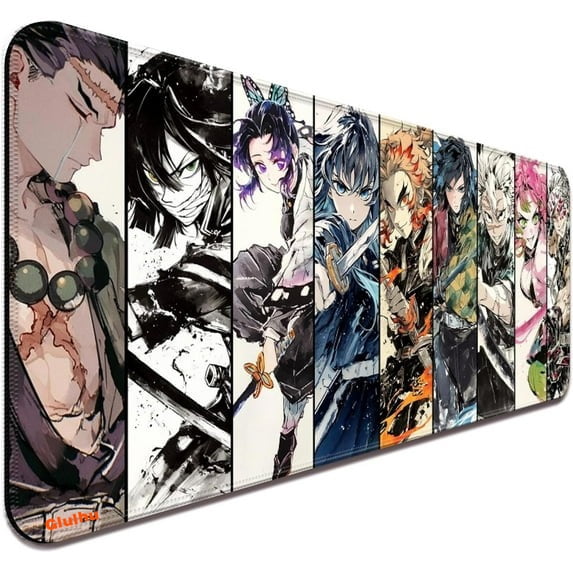 Anime Mouse Pad,Extended Large Gaming Mousepad,Non-Slip Rubber Base and Stitched Edges Desk Mat for Computer Home Office Work and Study,31.5x11.8x0.12inch (L02)