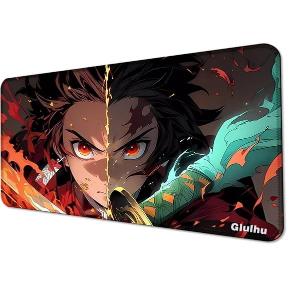 Anime Mouse Pad,Extended Large Gaming Mousepad,Non-Slip Rubber Base and Stitched Edges Desk Mat for Computer Home Office Work and Study,31.5x11.8x0.12inch (L02)