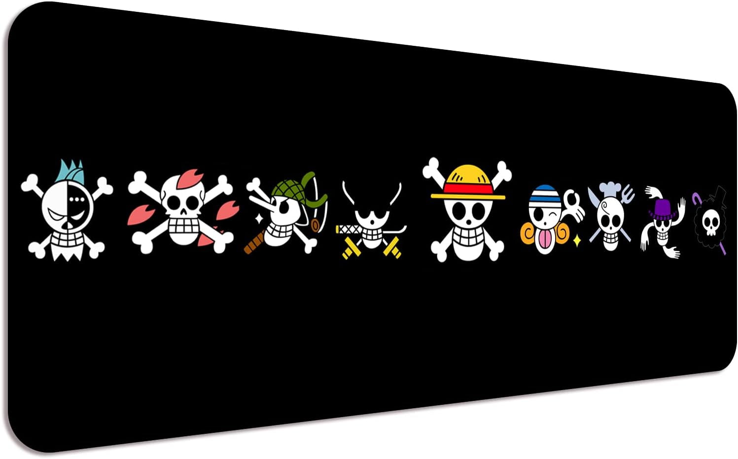 Anime Characters Desk Mat, Extended Large Anime Mouse Pad for Home Office, Non-Slip Rubber Base with Stitched Edges Gaming Desk Pad for Computer Keyboard and Laptop, 31.5x12x0.12inch(YF17)