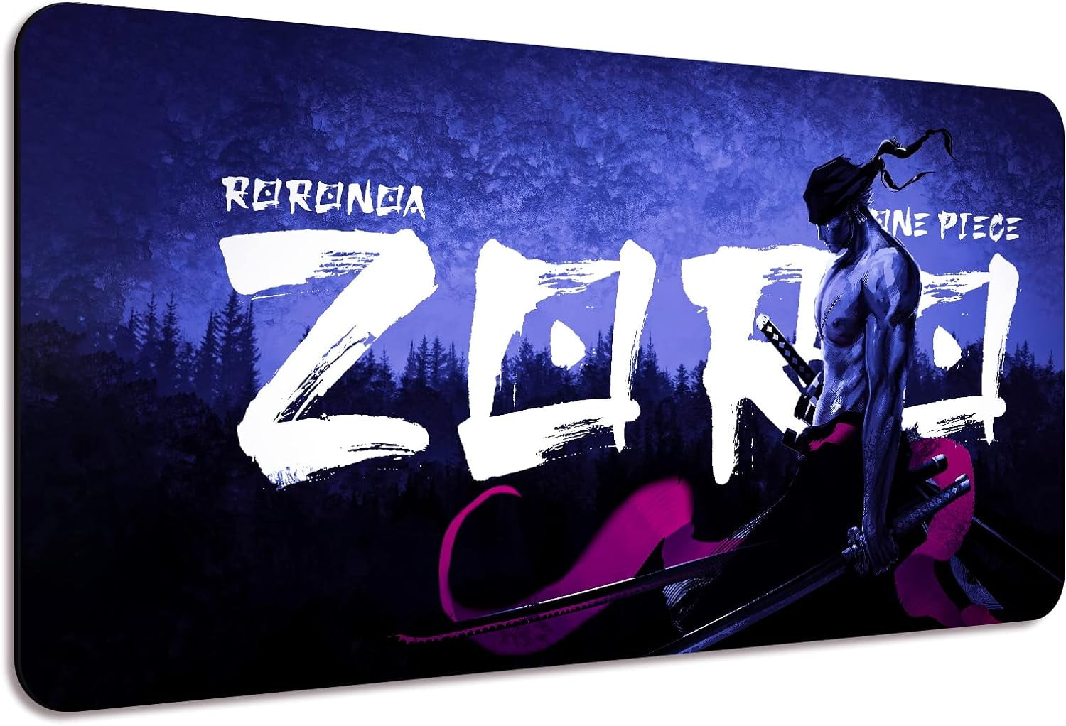 Anime Characters Desk Mat, Extended Large Anime Mouse Pad for Home Office, Non-Slip Rubber Base with Stitched Edges Gaming Desk Pad for Computer Keyboard and Laptop, 31.5x12x0.12inch(YF17)