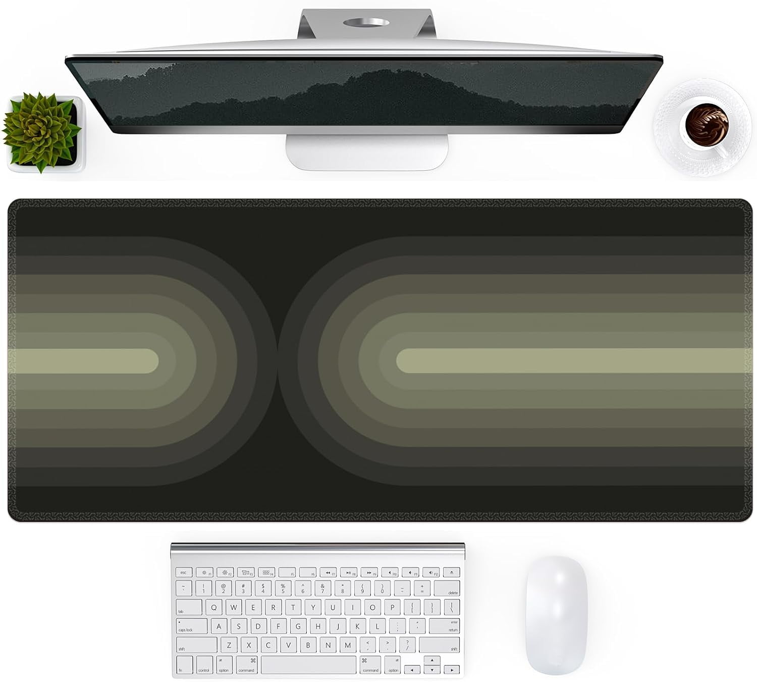 XXL Desk Mat, Gaming Mouse Pad Large, Office Desk Pads on Top of Desks with -Slip Base Long Mousepad Matt, Computer Keyboard Mat for Women, Girl, Decor Table Desktop, Pink Floral Flowers