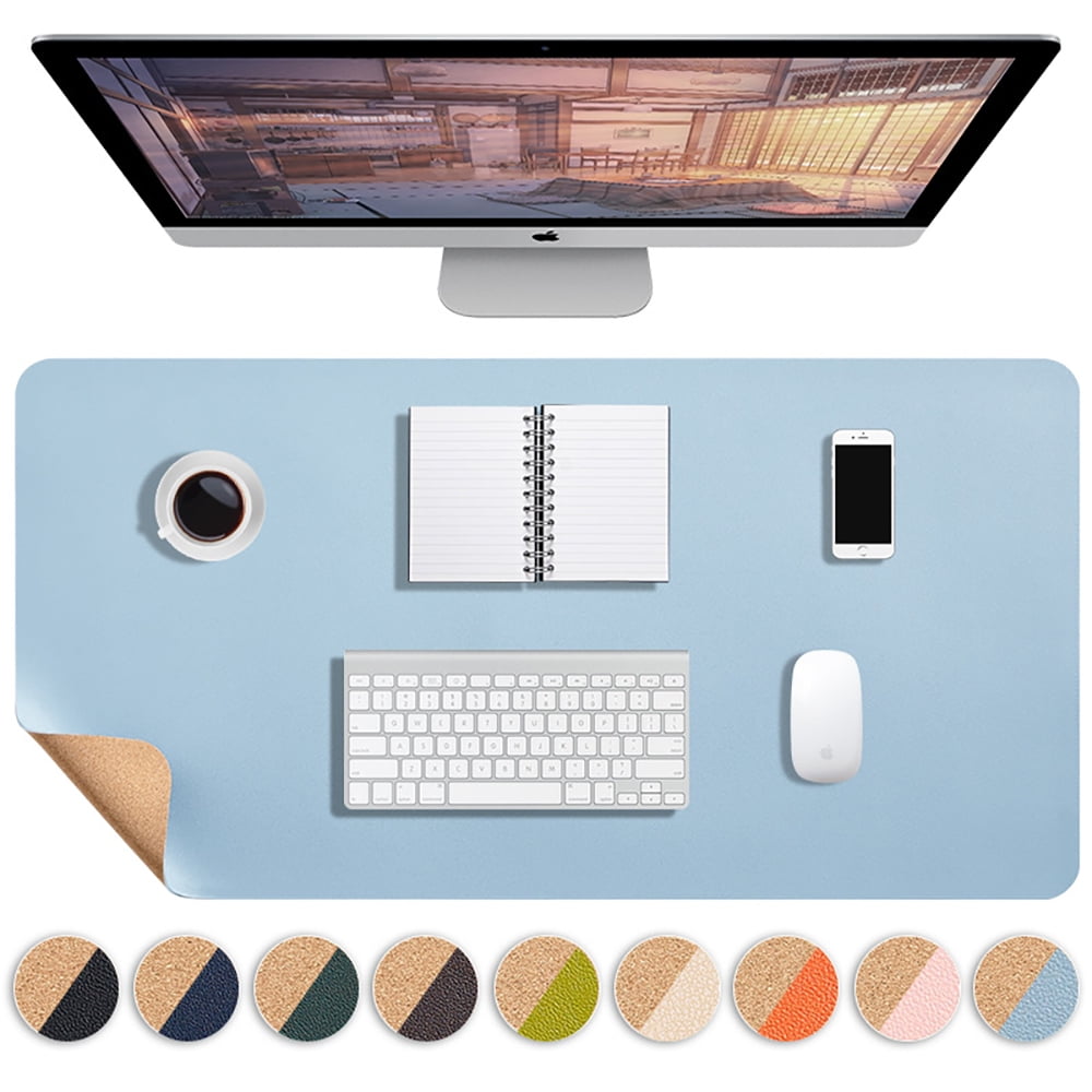 Desk Pad, 23.6 X11.8 in Extended Gaming Mouse Pad, Desk Keyboard Mat, Waterproof Desk Writing Pad, Desk Pad Protector for Office and Home,Pink