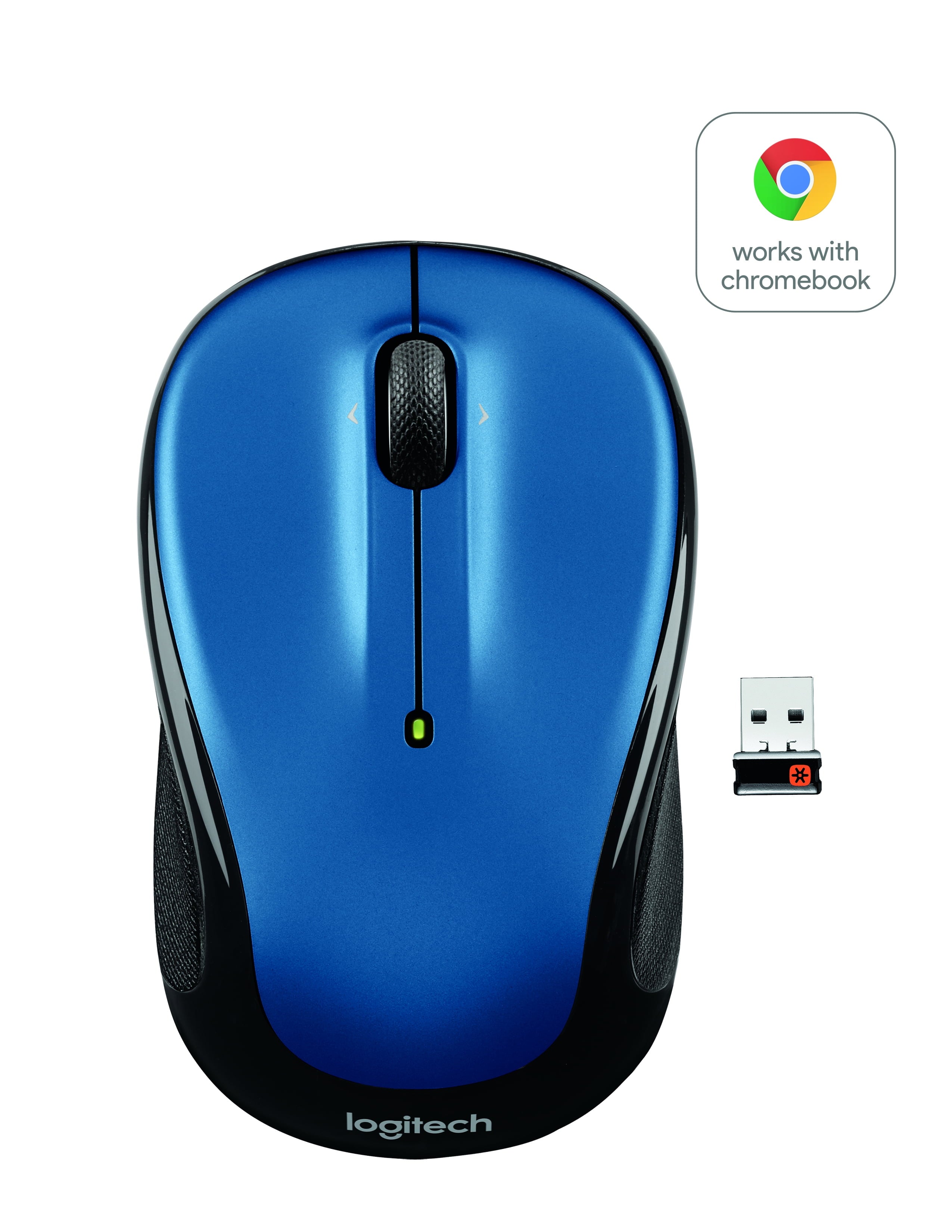 Logitech Compact Wireless Mouse, 2.4 GHz with USB Unifying Receiver, Optical Tracking, Blue, Walmart Exclusive