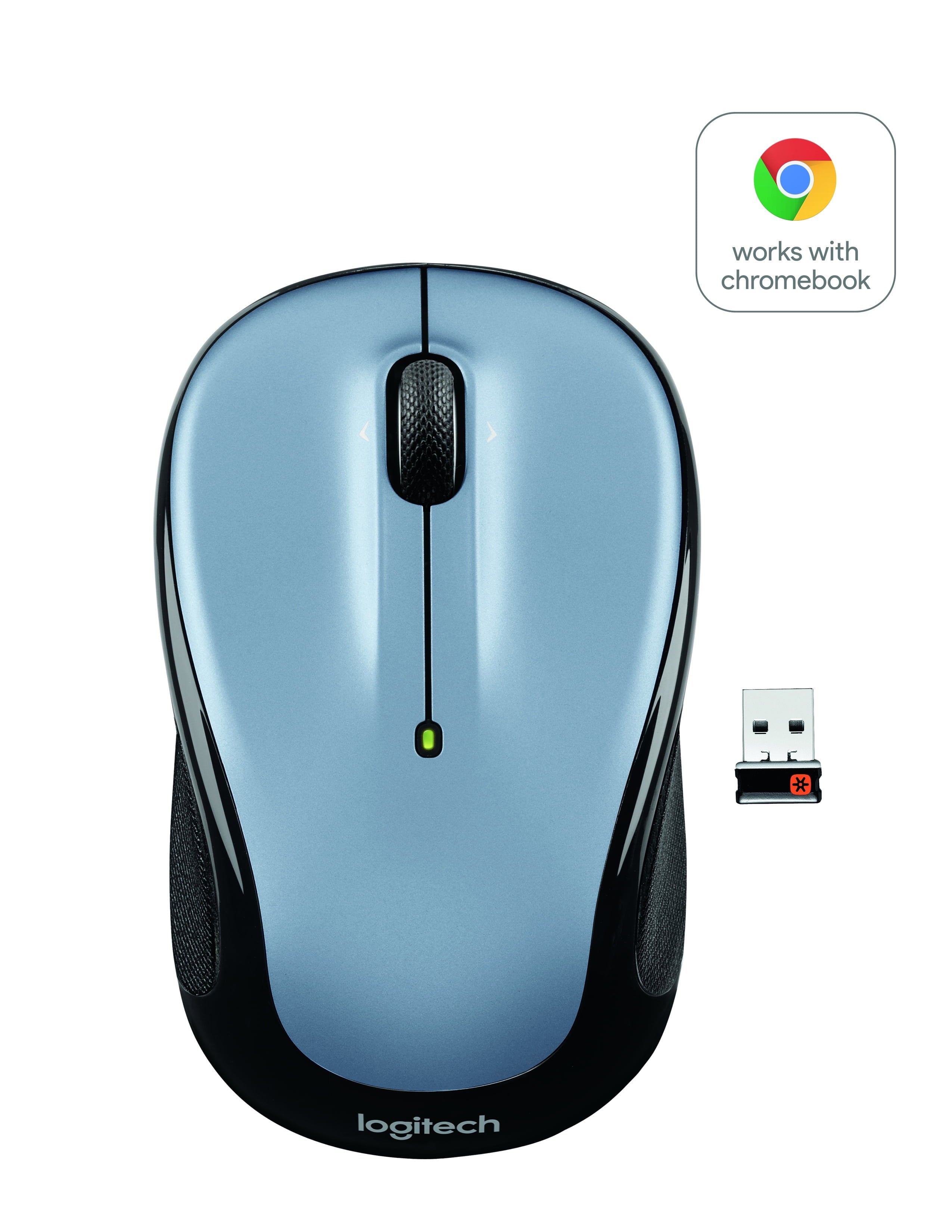Logitech Compact Wireless Mouse, 2.4 GHz with USB Unifying Receiver, Optical Tracking, Blue, Walmart Exclusive