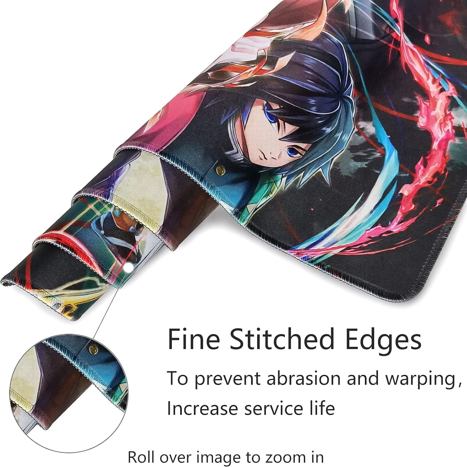 Large Mouse Pad for Demon Slayer - Non Slip Rubber Base Gaming Anime Mouse Pad for Computer | Kimetsu No Yaiba 11.8 X 31.5in Home Office Long Mouse Mat