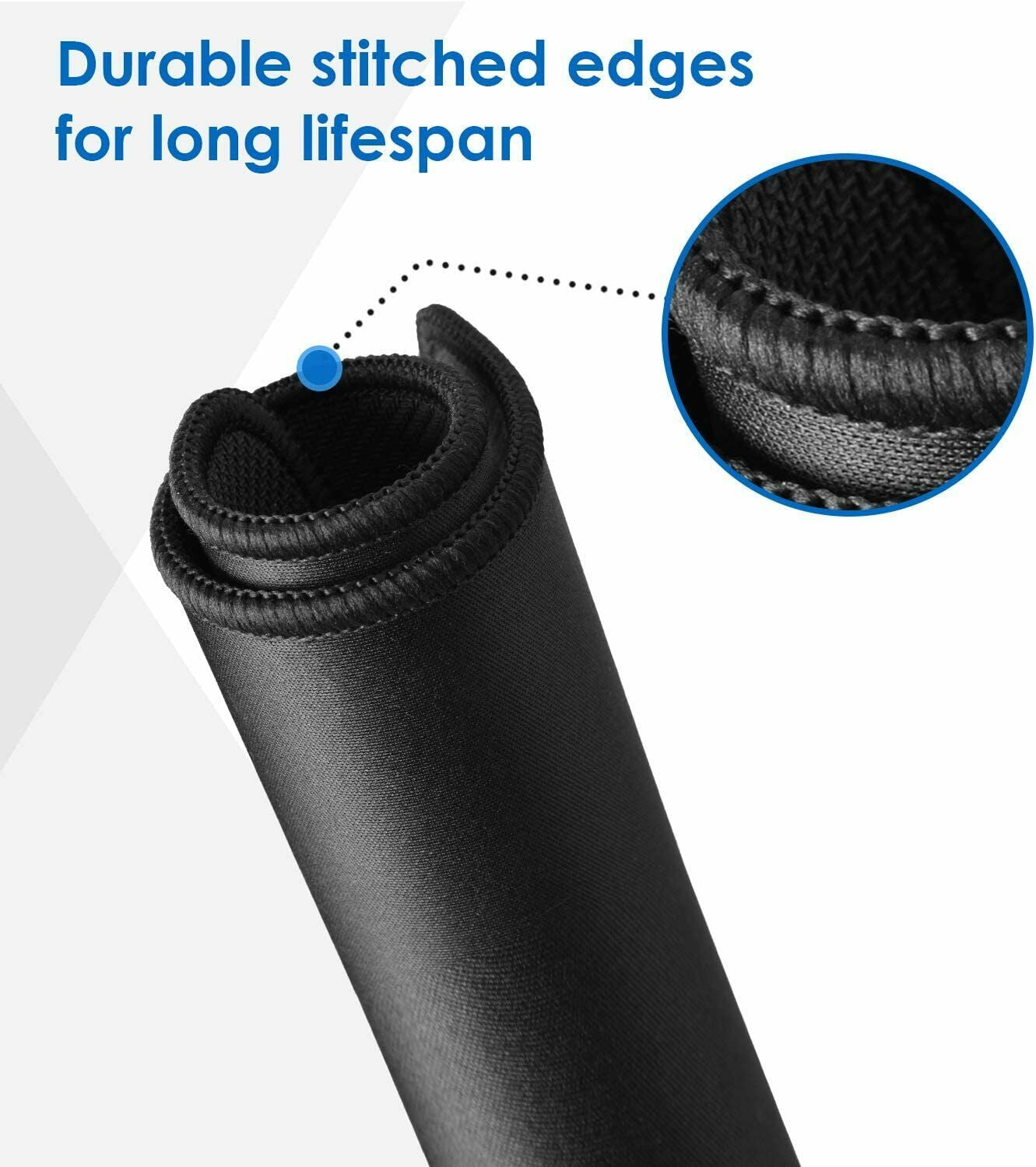 2Pack Mouse Pad Waterproof Mousepad Rubber Base PC Computer Laptop Office Desk Mouse Pad Black