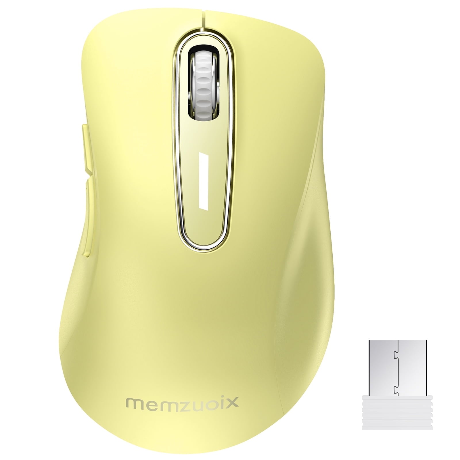 memzuoix Wireless Optical Mouse for Laptop, 5 Buttons 1400 DPI Wireless Mouse with USB Receiver, Cordless Computer Mice for Chromebook, Desktop, PC, Macbook, Lilac